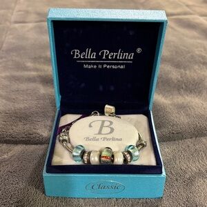 NIB Bella Perlina Mixed Bead Charm Bracelet